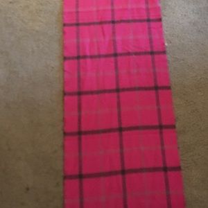 Cashmere fushia and black window pane scarf